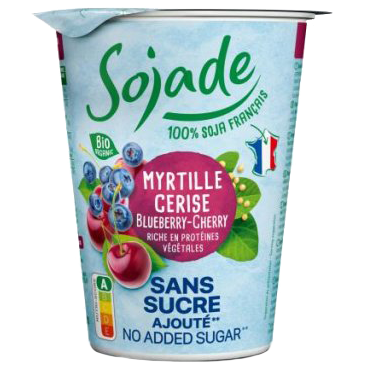 yogurt a base di soia mirtillo ciliegia  s.z. (400gr)